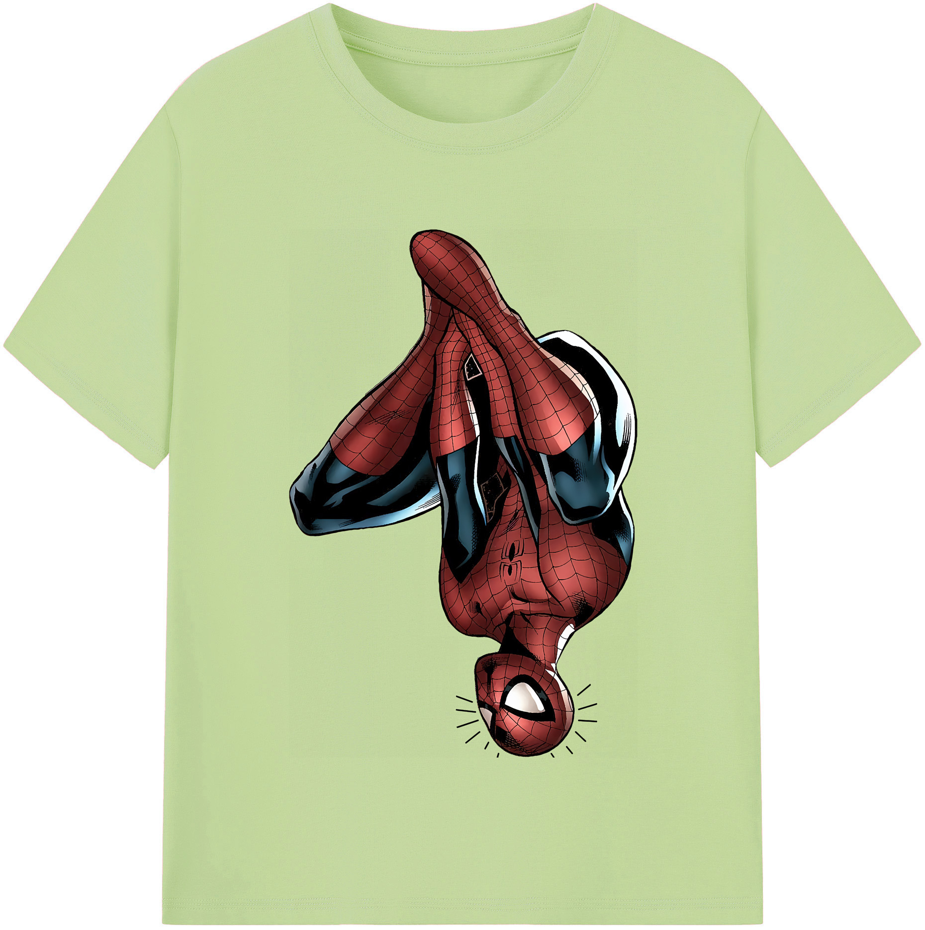 （画像用） Spider Man スパイダーマン 綿100％半袖Tシャツ（フロントプリント）